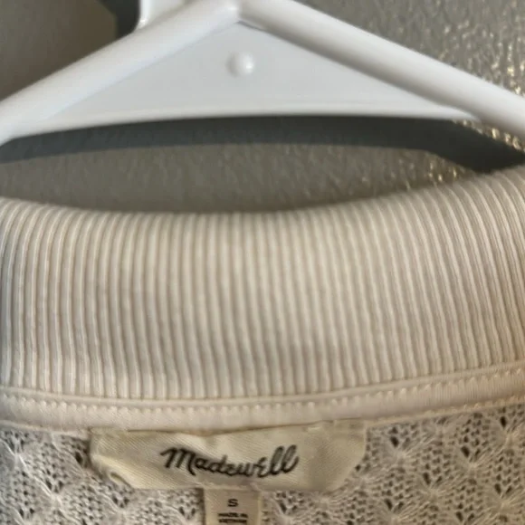 Madewell Women’s Collared Pointelle Sweater Tee - Picture 7 of 8